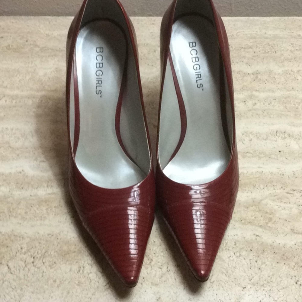 Red striped 3” heels